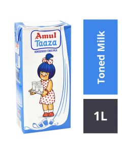 AMUL MILK TAAZA HOMOGENISED TONED 1LTR
