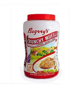 BAGRRYS CRUNCHY MUESLI ALMONDS RAISINS N HONEY JAR 1KG