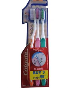 COLGATE TOOTH BRUSH SLIM SOFT PACK OF 3