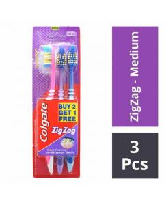 COLGATE TOOTH BRUSH ZIG ZAG MEDIUM BUT 2 GET 1 FREE