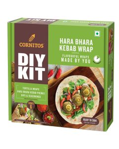 CORNITOS DIY KIT TORTILLA WRAPS HARA BHARA KEBAB PREMIX DIPS & SEASONINGS SERVES6