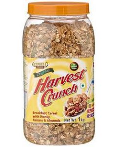 EXPRESS FOODS ORIGINAL HARVEST CRUNCH NO ADDED SUGAR JAR1KG