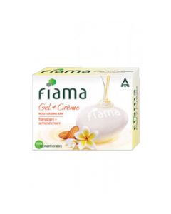 FIAMA SOAP GEL+CREME MOISTURISING BAR FRANGIPANI+ALMOND CREAM 4X125GM