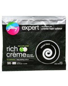 GODREJ EXPERT HAIR COLOUR SHAMPOO NATURAL BLACK 1 20ML