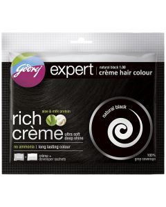 GODREJ EXPERT RICH CREME HAIR COLOUR NATURAL BLACK 1.00