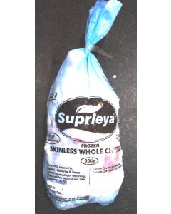SUPRIEYA FROZEN SKINLESS WHOLE CHICKEN 700GM