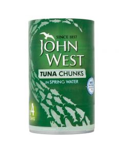 JOHN WEST TUNA CHUNKS IN SPRING WATER 102GM