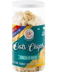 LIFE OATS CHIPS CHEESE & HERBS 110GM