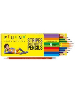 NAVNEET STRIPES PENCILS WIT ERASER TIP