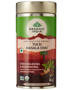 ORGANIC INDIA TEA TULSI MASALA CHAI JAR 100GM
