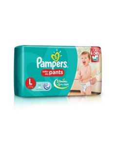 PAMPERS BABY DRY PANTS LARGE 42PANTS
