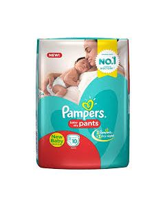 PAMPERS BABY HAPPY SKIN PANTS SMALL 10PANTS