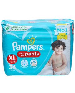 PAMPERS BABY DRY XL 34PANTS