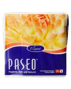 PASEO ELEGANT HYGIENIC SOFT AND NATURAL NAPKIN 30X30 50SHEETS