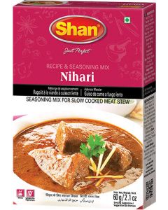 SHAN NIHARI SEASONING MIX FOR SLOW COOKING MEAT STEW 60GM
