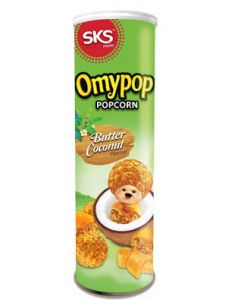 SKS FOOD OMYPOP POPCORN BUTTER COCONUT FLAVOUR 85GM
