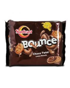SUNFEAST BOUNCE CHOCO TWIST CREME BISCUITS 200GM