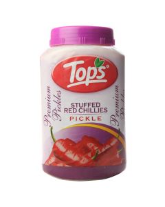 TOPS GOLD STUFFED RED CHILLIES PICKLE 375GM