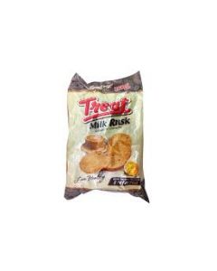 TREAT MILK RUSK CRISPY N CRUNCHY ROUND 400GM